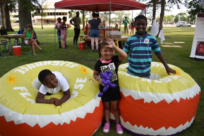 Inflatable donuts!