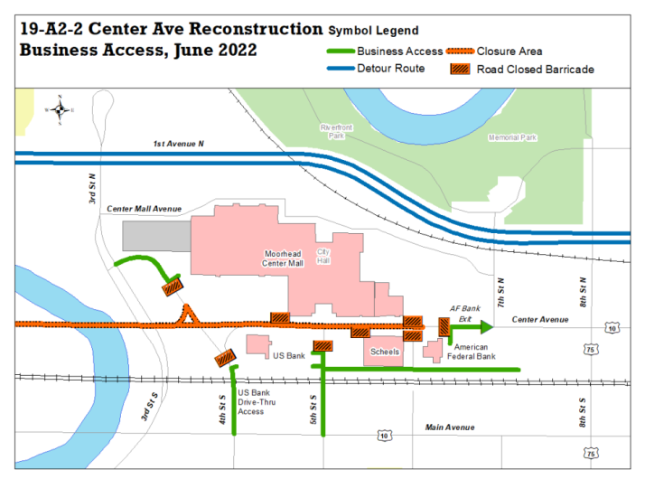 Center Ave Business Access June 2022