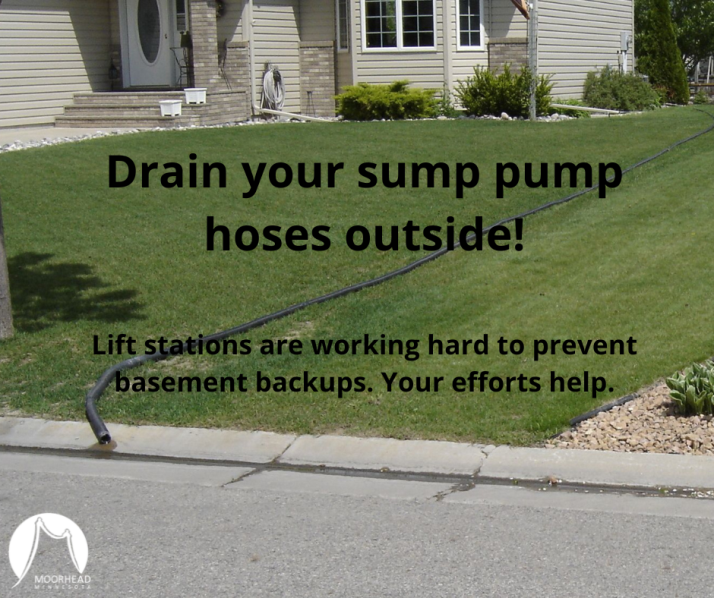 20230411 Drain sump pump hoses outside!