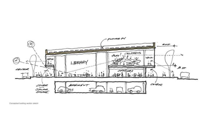 Conceptual Building Section Sketch
