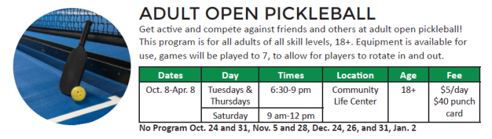 Adult Open Gym Pickleball